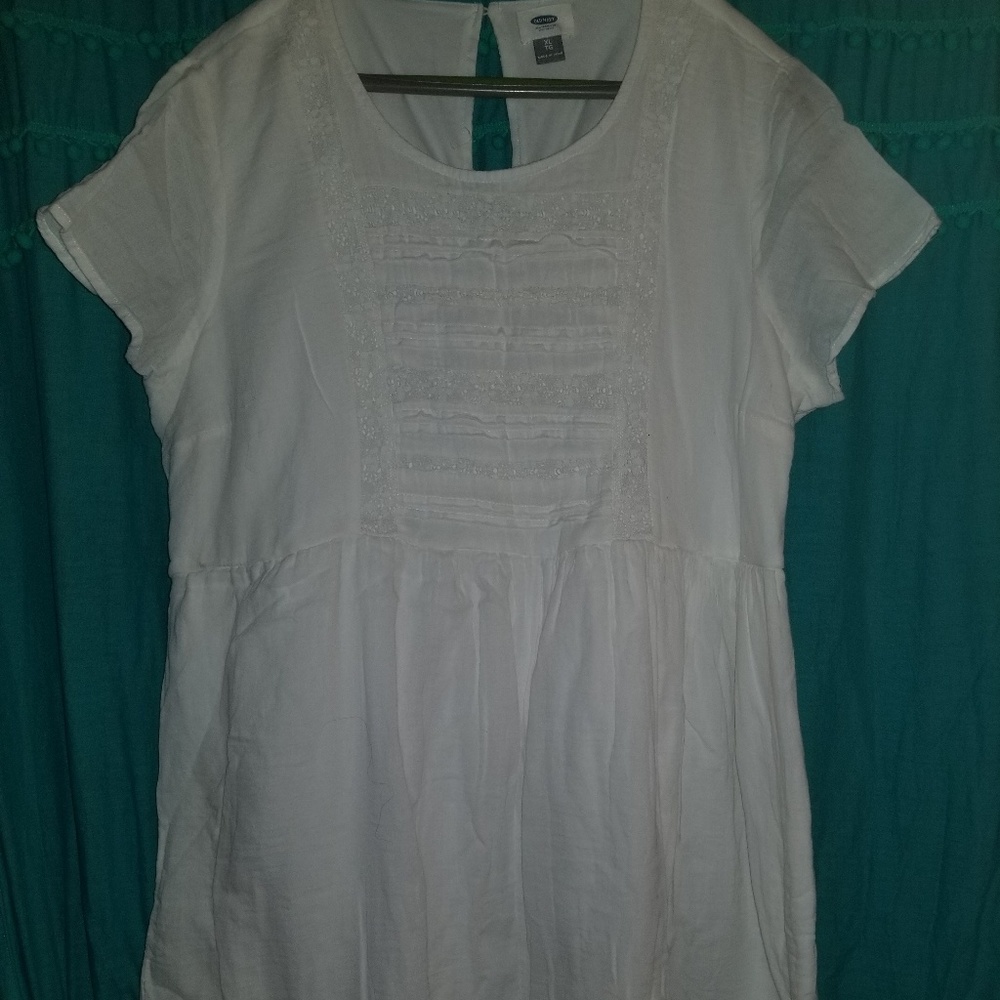XL Old Navy white linen dress